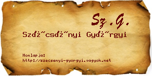 Szécsényi Györgyi névjegykártya